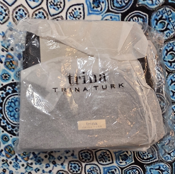 Trina Turk Black Satchel with Gold Accents - Picture 4 of 13